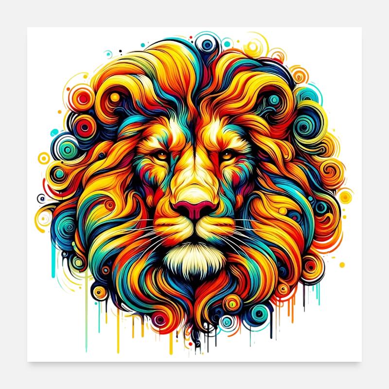 Löwe Poster 60x60 cm