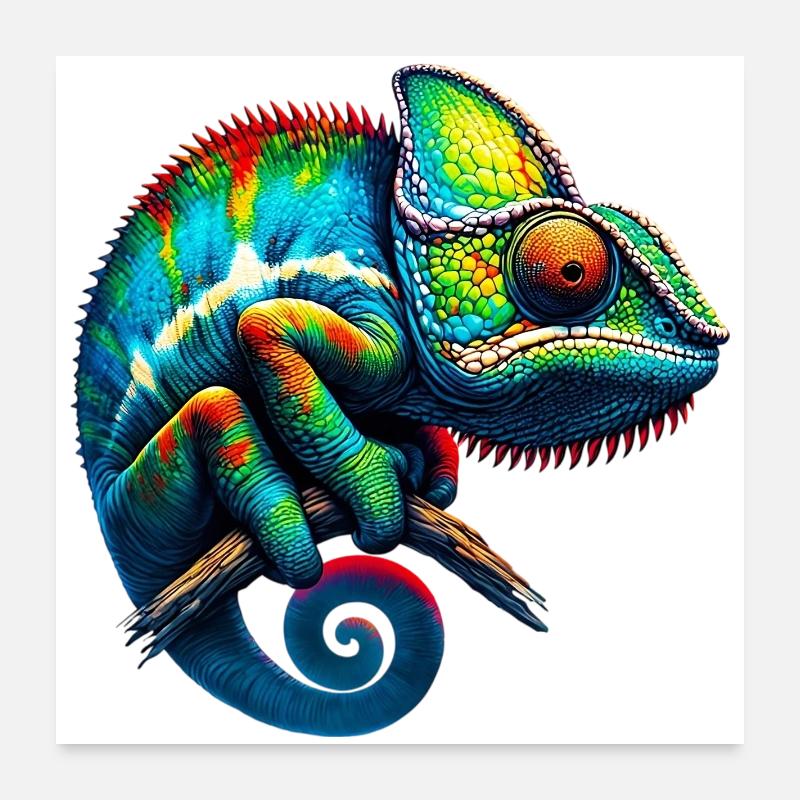 Chamäleon Poster 60x60 cm