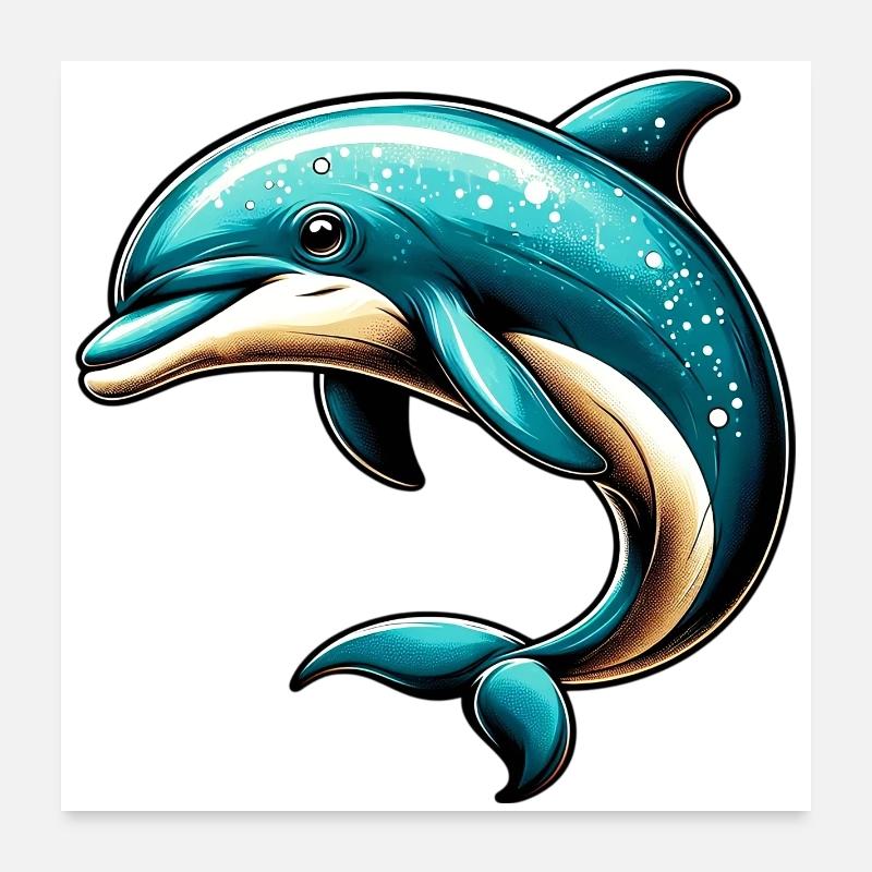 Dauphin Poster 60 x 60 cm