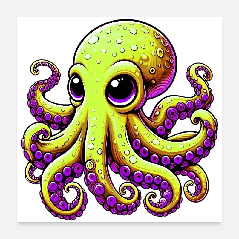 Octopus Poster 24" x 24" (60x60 cm)