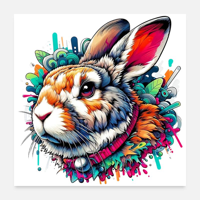Rabbit Poster 24" x 24" (60x60 cm)