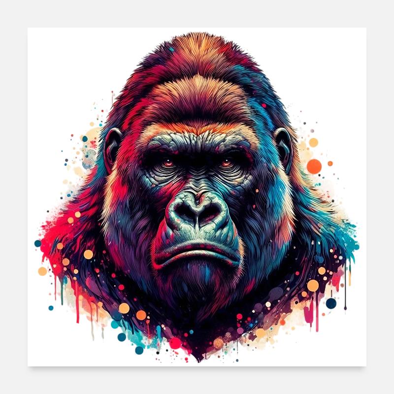 Gorilla Poster 24" x 24" (60x60 cm)