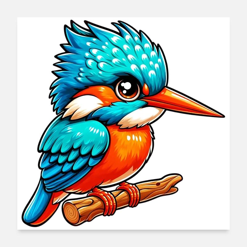 Eisvogel Poster 60x60 cm