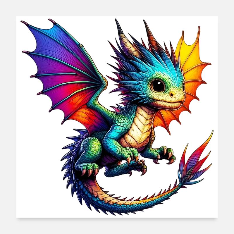 Dragon Poster 60 x 60 cm