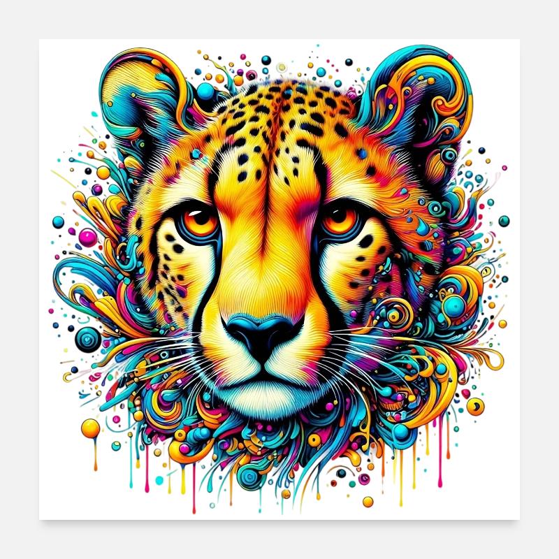 Guépard Poster 60 x 60 cm