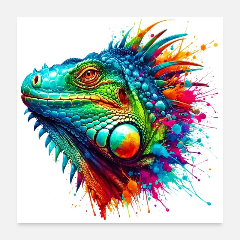Leguan Poster 60x60 cm