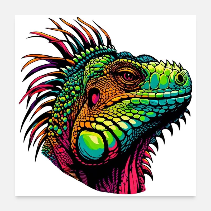 Iguane Poster 60 x 60 cm