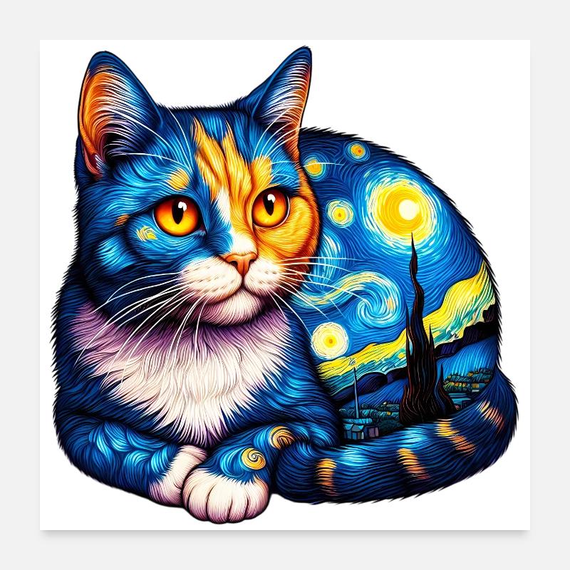 Chat Poster 60 x 60 cm