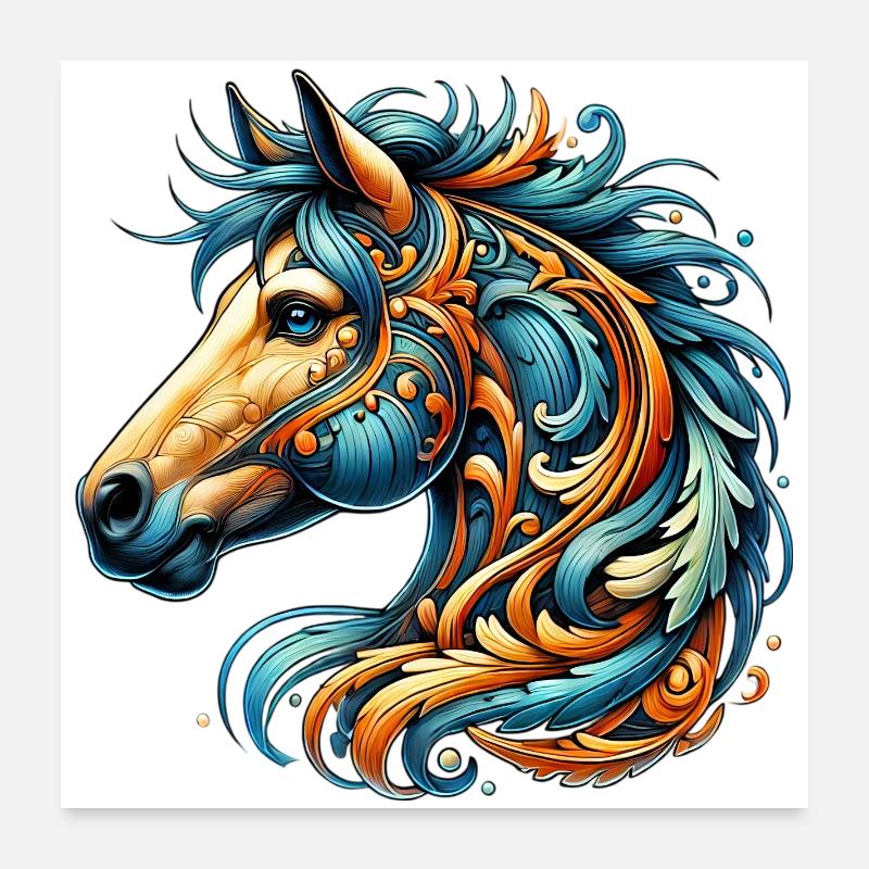 Cheval Poster 60 x 60 cm