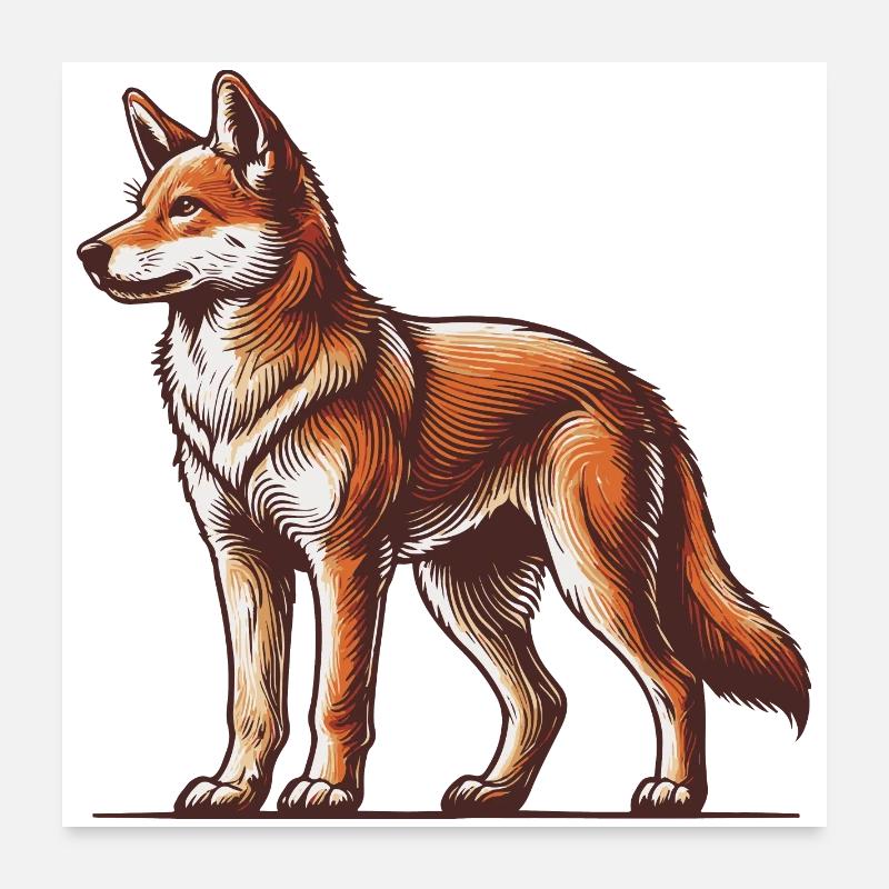 Dingo Poster 60 x 60 cm