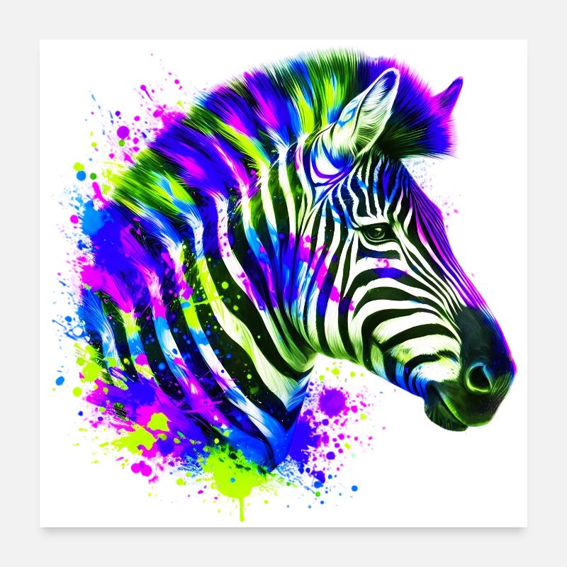 Zebra Poster 60x60 cm