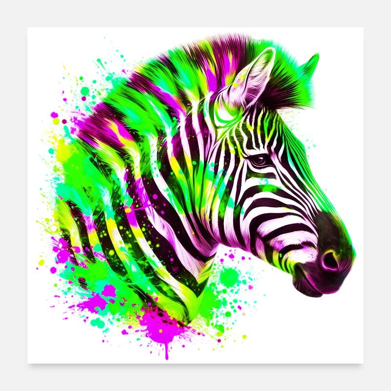Zèbre Poster 60 x 60 cm