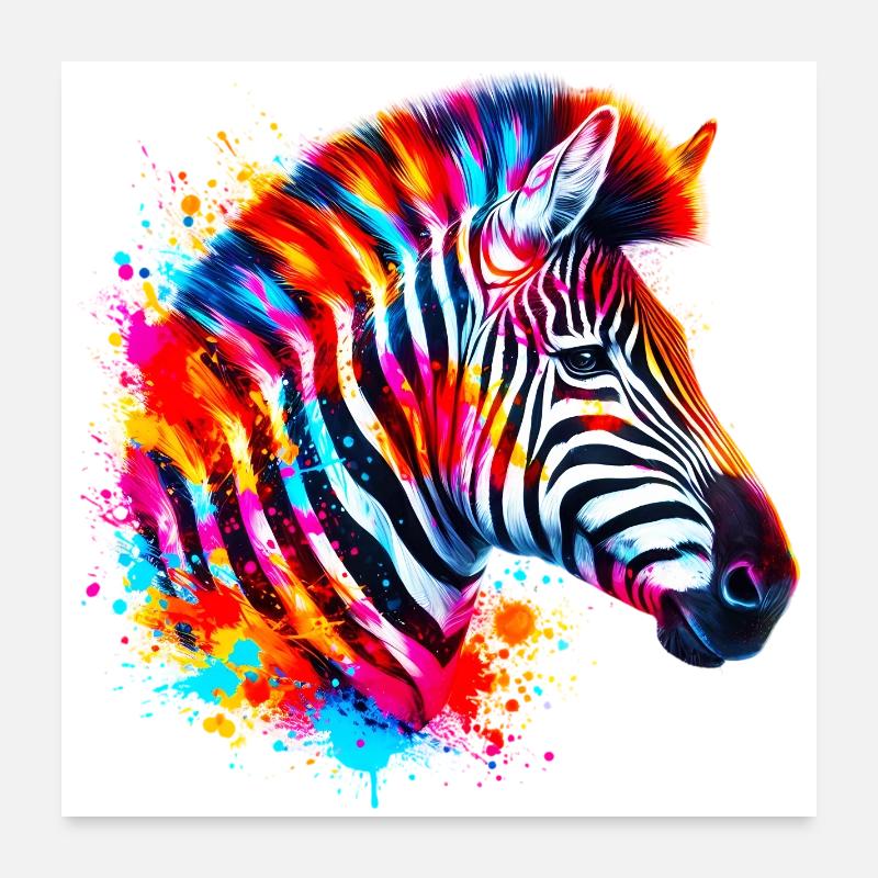 Zebra Poster 60x60 cm