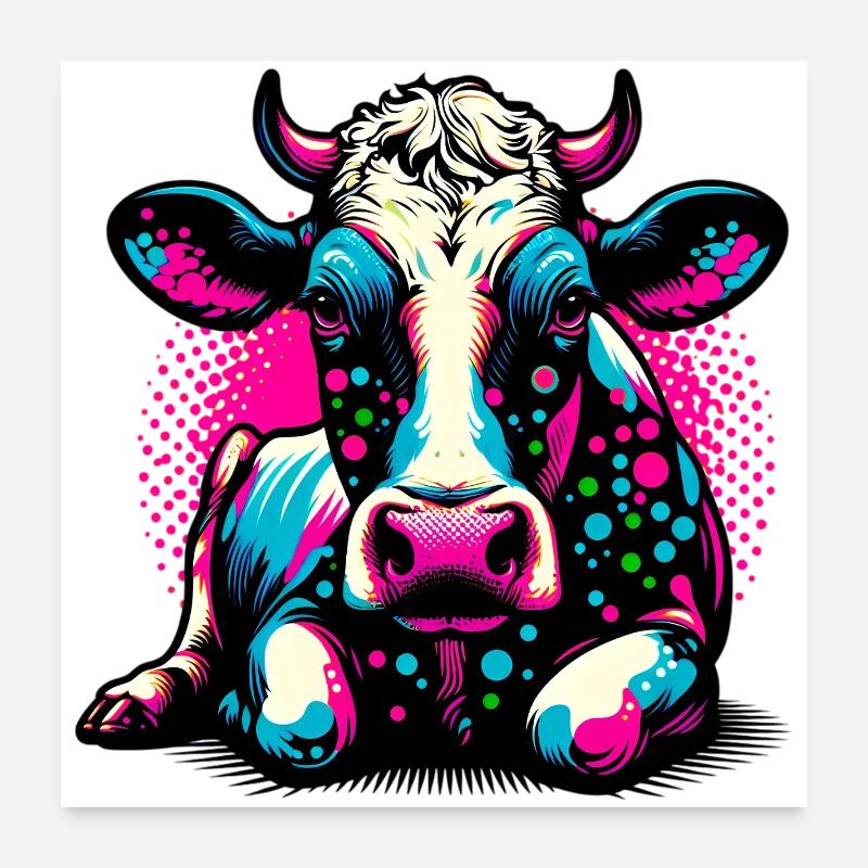 Vache Poster 60 x 60 cm