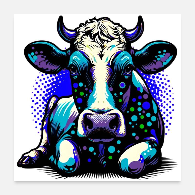 Cow Poster 24" x 24" (60x60 cm)