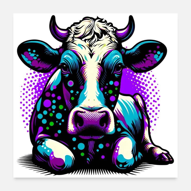 Vache Poster 60 x 60 cm