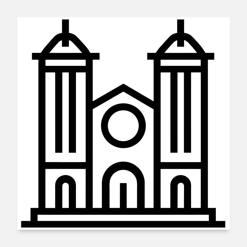 cathedral Poster 24" x 24" (60x60 cm)