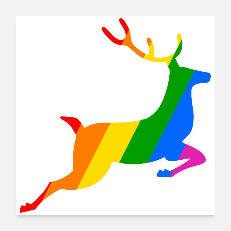 Regebogen Reindeer Poster 24" x 24" (60x60 cm)