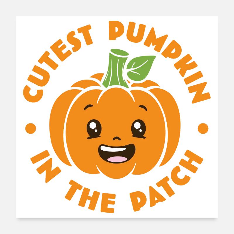La citrouille la plus mignonne du patch Poster 60 x 60 cm