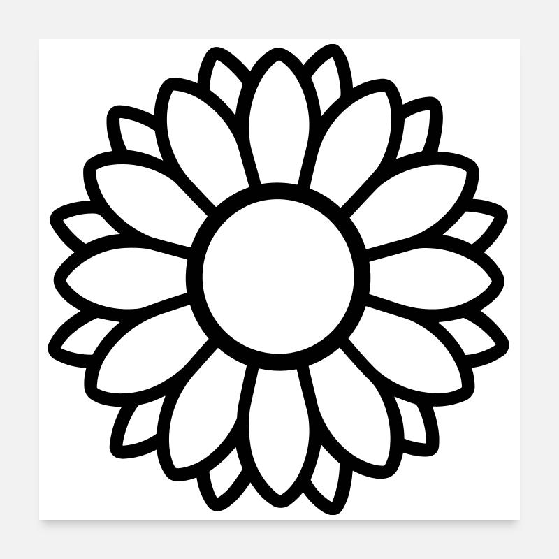 sunflower Poster 24" x 24" (60x60 cm)