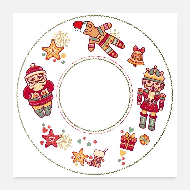 Nutcracker Christmas Poster 24" x 24" (60x60 cm)