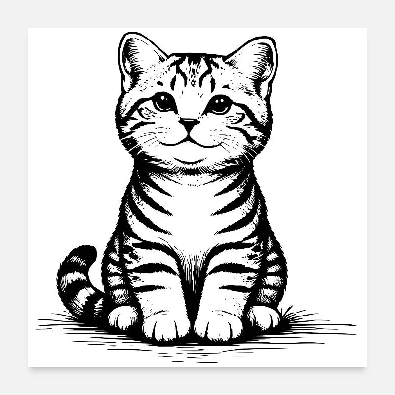 Katzenbaby_sitzend Poster 60x60 cm