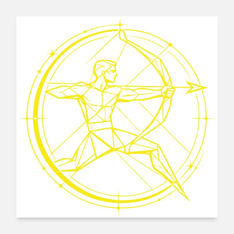 Schütze Sternzeichen – Ziel & Freiheit Poster 60x60 cm