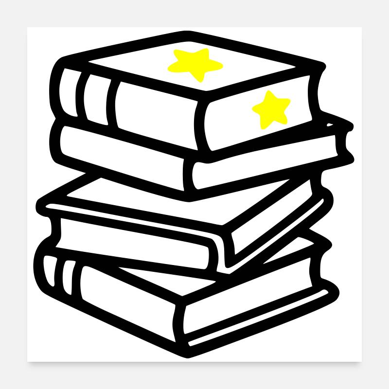 Club de lecture de la Fantasy Star Stack of Books Poster 60 x 60 cm