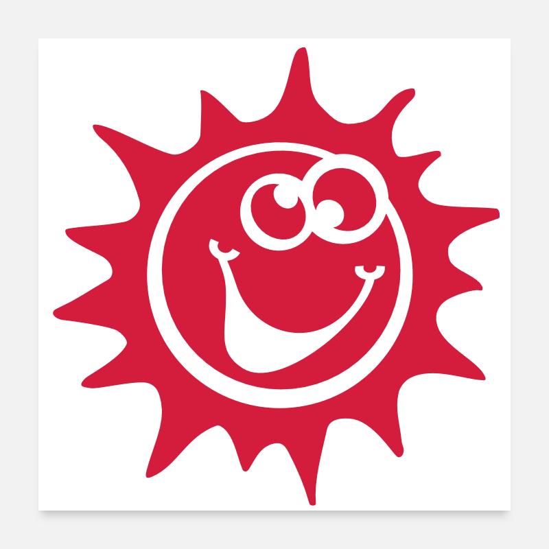 soleil smiley 1c Poster 60 x 60 cm
