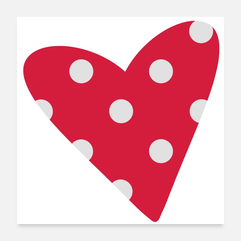 A small dotted heart Poster 24" x 24" (60x60 cm)