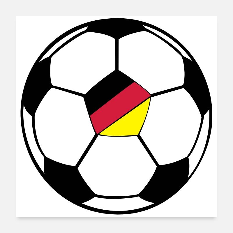 fussball deutschland - Poster 60x60 cm - Weiß