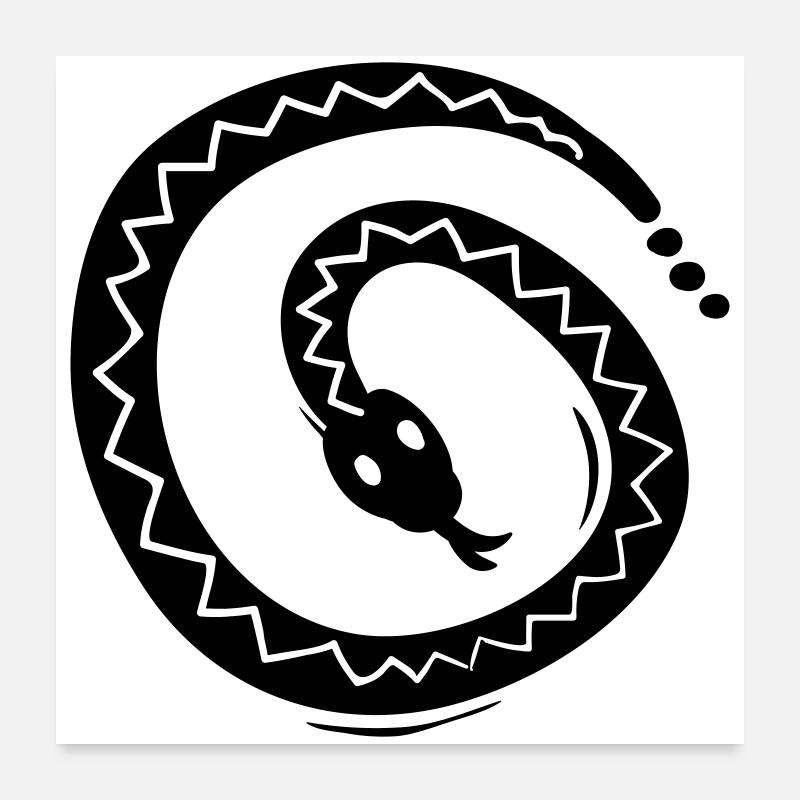 Snake Symbol Poster 24" x 24" (60x60 cm)
