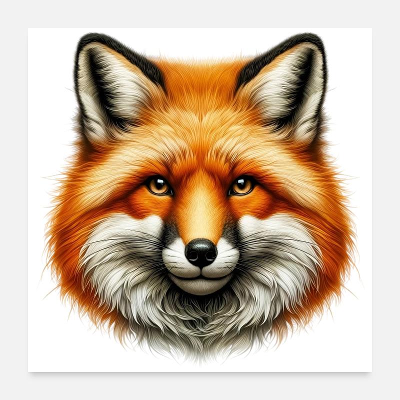 Fox Poster 24" x 24" (60x60 cm)