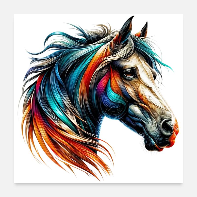 Pferd Poster 60x60 cm
