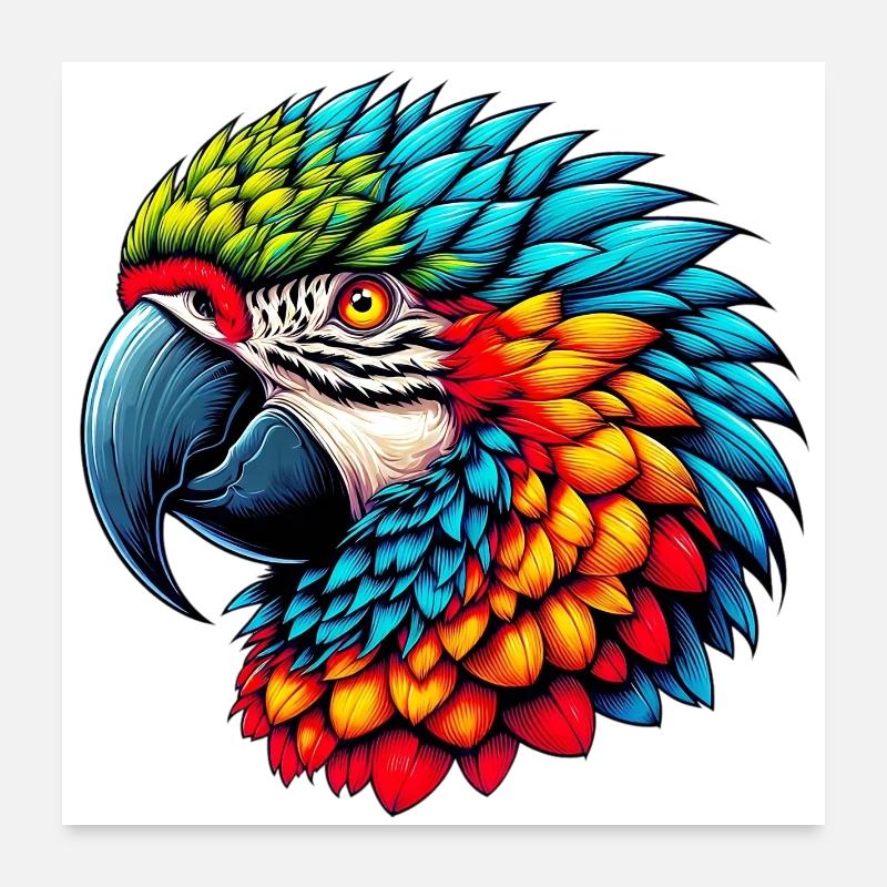 Papagei Poster 60x60 cm