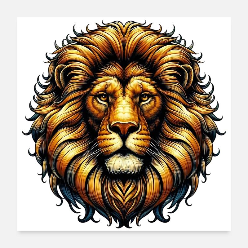 Löwe Poster 60x60 cm