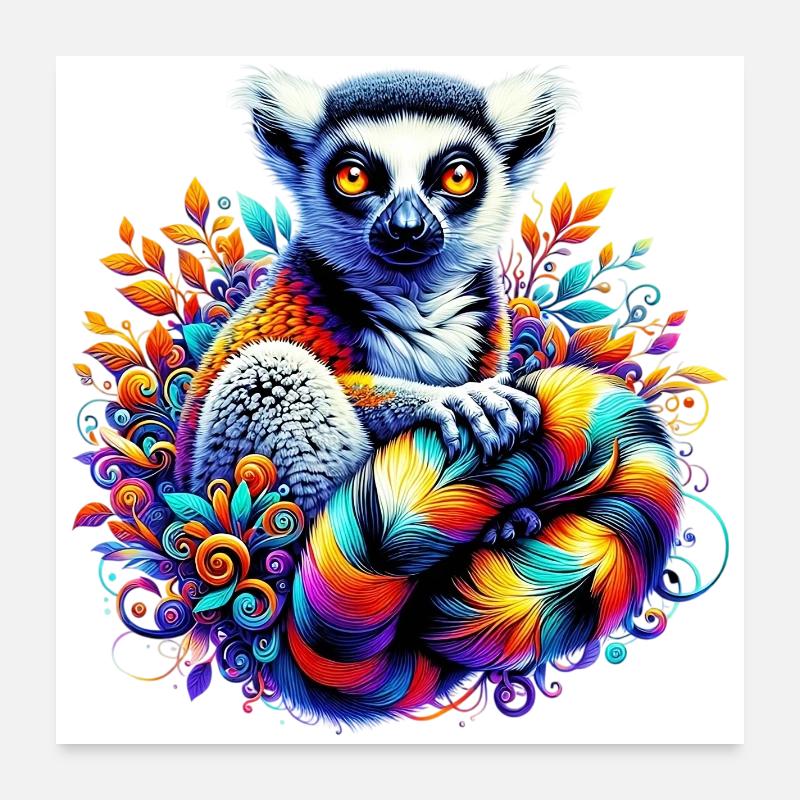 Lemur Poster 24" x 24" (60x60 cm)