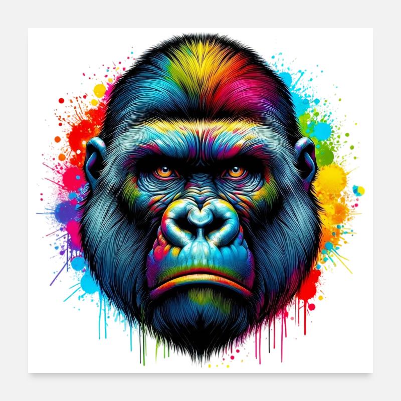 Gorilla Poster 24" x 24" (60x60 cm)