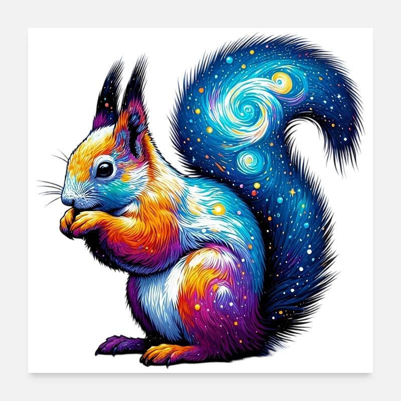 Eichhörnchen Poster 60x60 cm