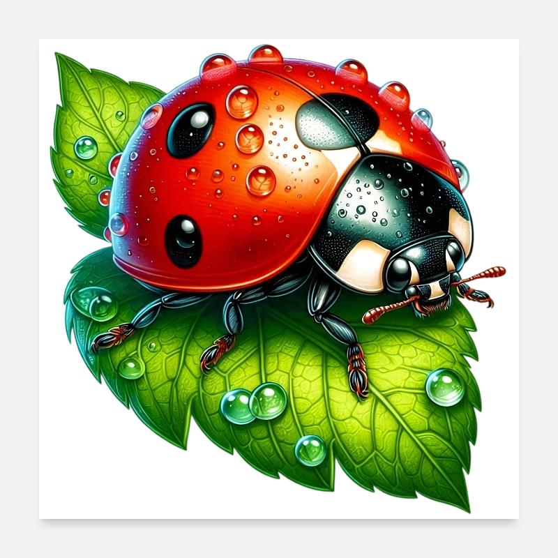 Marienkäfer Poster 60x60 cm