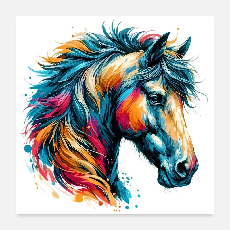 Cheval Poster 60 x 60 cm