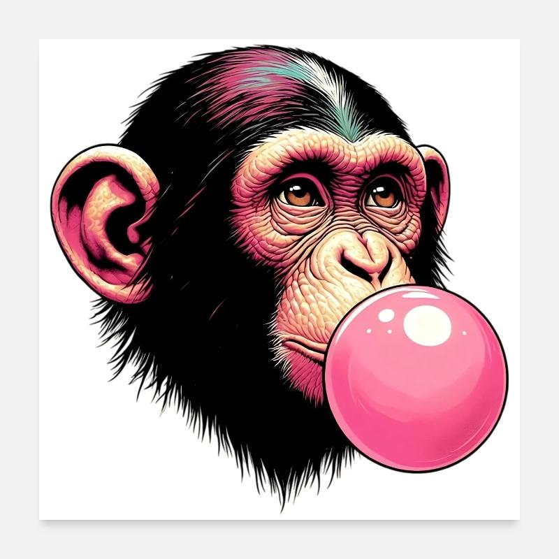 Singe Poster 60 x 60 cm