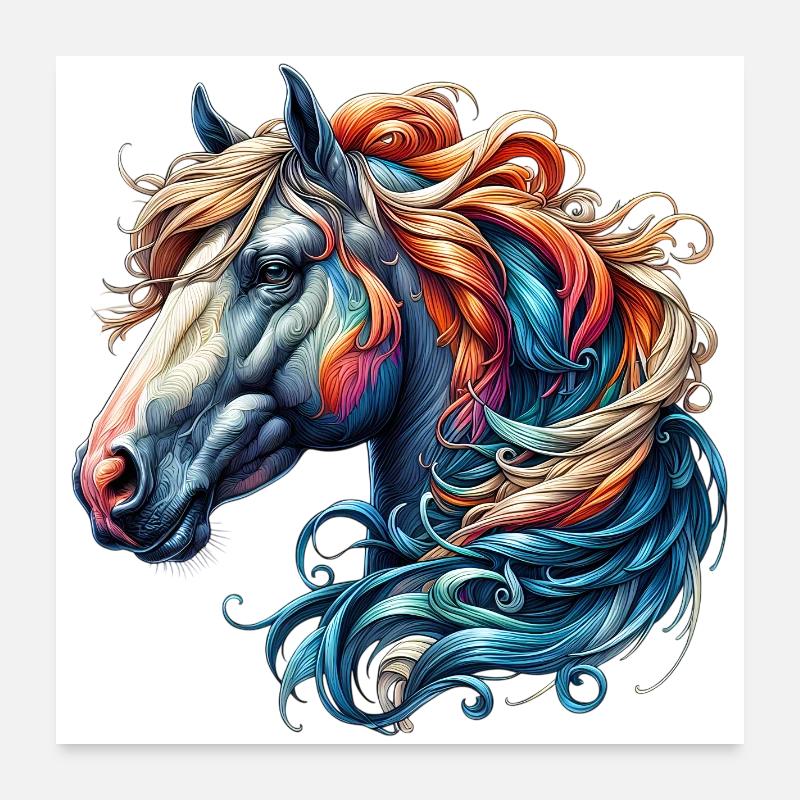 Horse Poster 24" x 24" (60x60 cm)