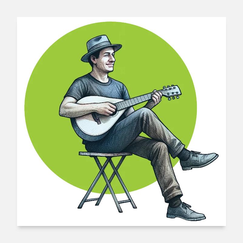 MANDOLINE – Ton & Bild Poster 60x60 cm