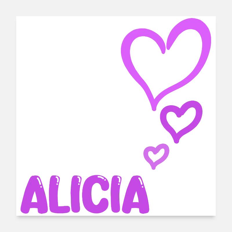 Alicia comme nom Poster 60 x 60 cm
