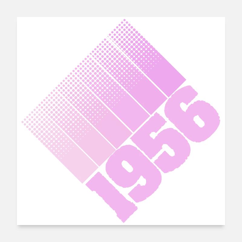 Design numérique rétro Dots 1956 Poster 60 x 60 cm