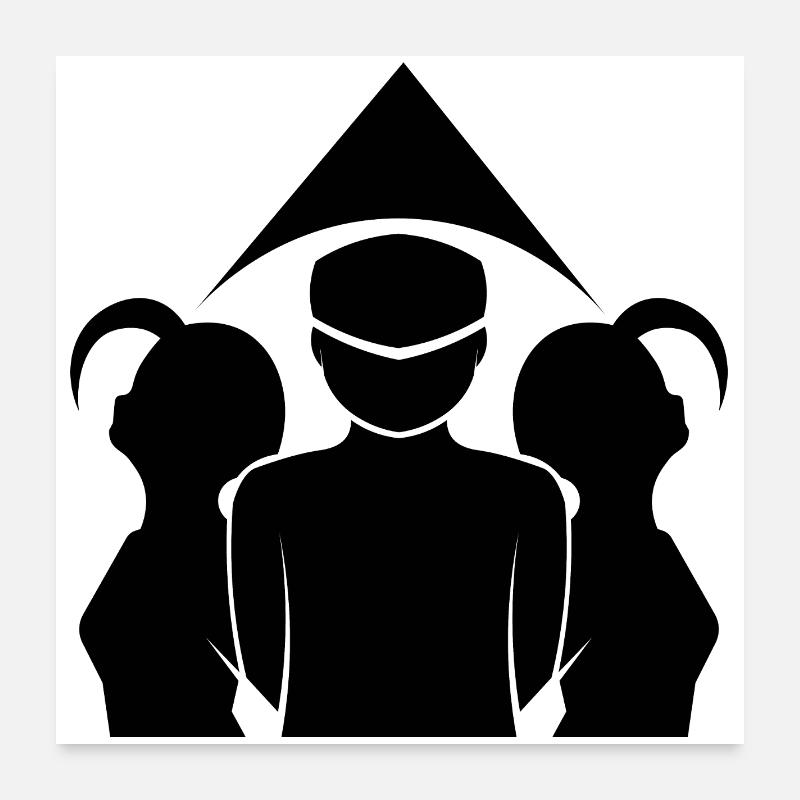 Im Schatten Poster 60x60 cm