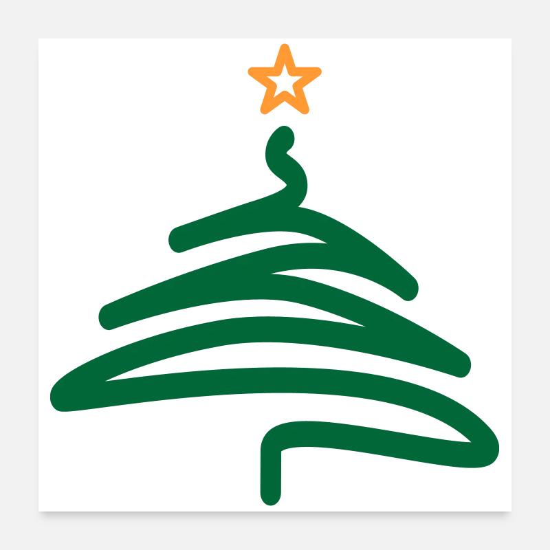 Weihnachtsbaum Poster 60x60 cm