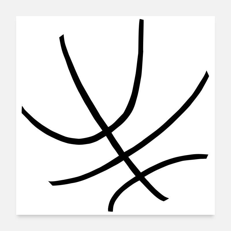 Un basket-ball Poster 60 x 60 cm