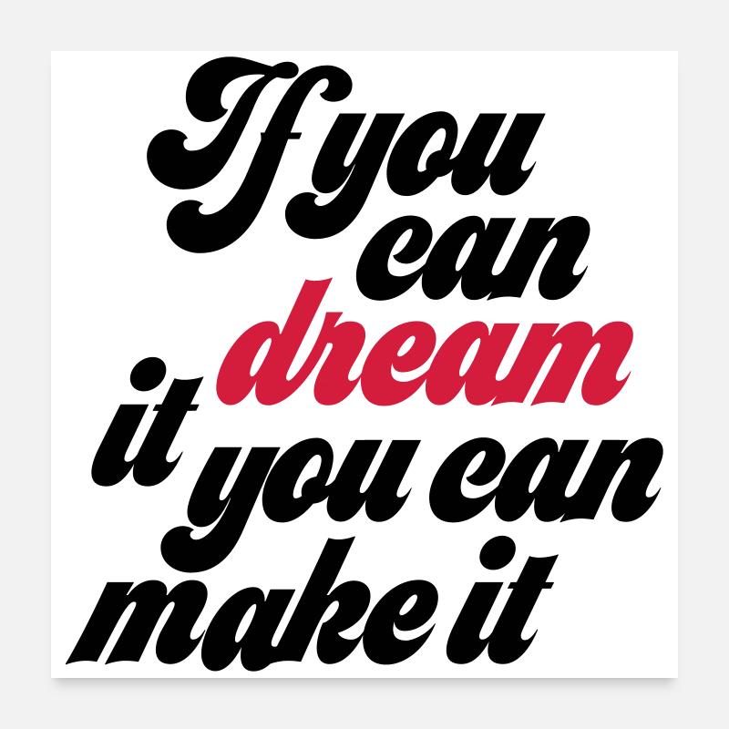 Motivation - Poster 60 x 60 cm - blanc